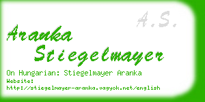 aranka stiegelmayer business card